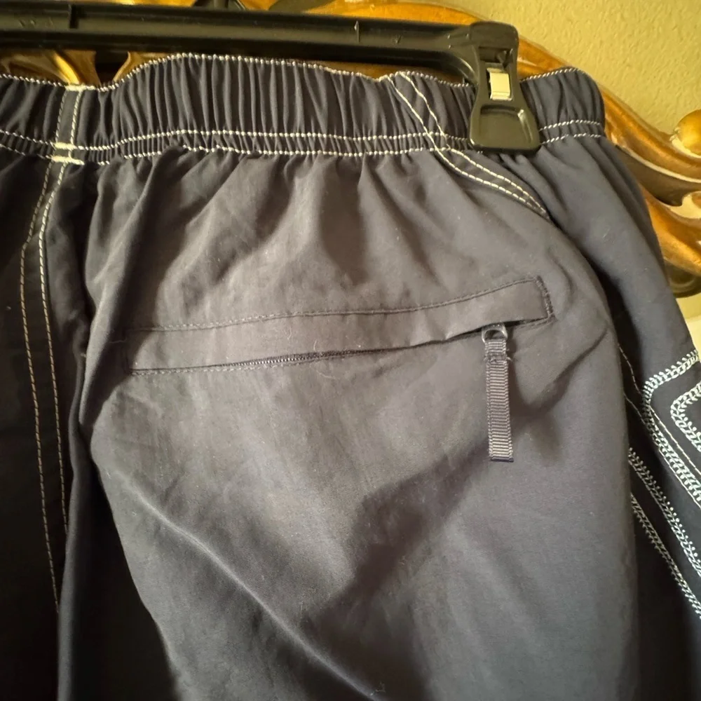 Supreme  spell out embroidered Dark Blue Logo Track Pants